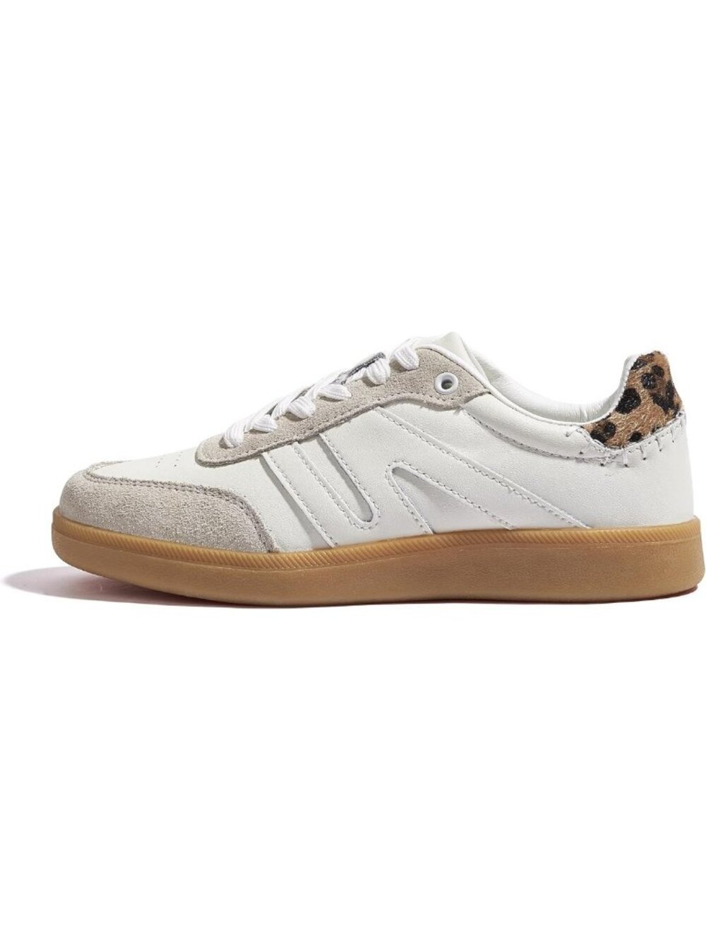 Retro Women’s Fashion Sneakers with Gum Sole - Trendy Casual Footwear